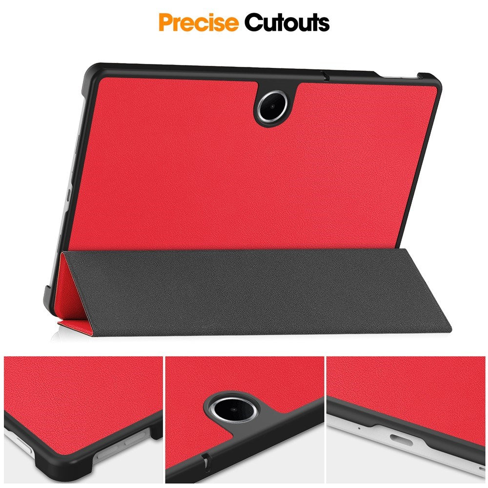 OnePlus Pad Lite EIDERWOOD Kunstlæder Flip Cover m. Ståfunktion - Rød