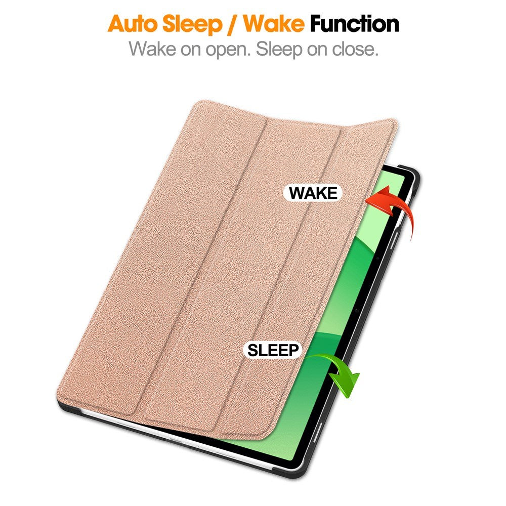 OnePlus Pad Lite EIDERWOOD Kunstlæder Flip Cover m. Ståfunktion - Rose Gold