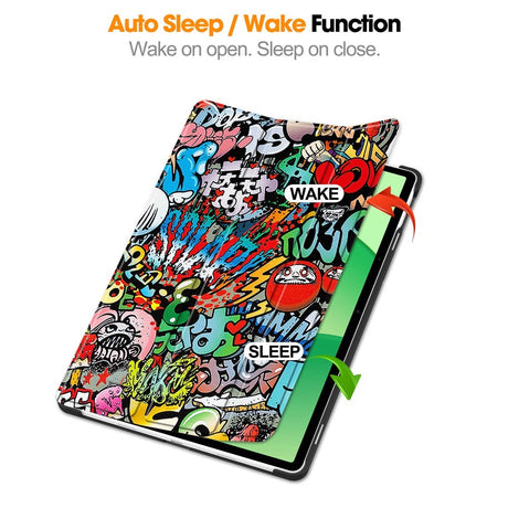 EIDERWOOD OnePlus Pad Lite Kunstlæder Flip Cover - Graffiti