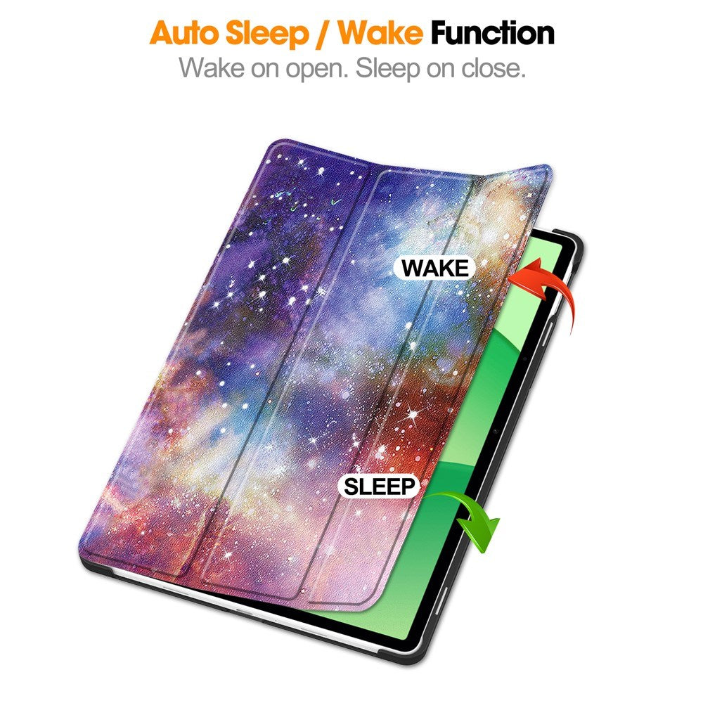 EIDERWOOD OnePlus Pad Lite Kunstlæder Flip Cover - Galakse
