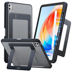 iPad Pro 13" (2024) TORRAS Cover m. Kickstand & Apple Pencil Holder - Gennemsigtig / Sort