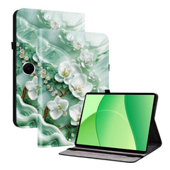 OnePlus Pad Lite EIDERWOOD Kunstlæder Flip Cover m. Motiv - Blomster / Hvid