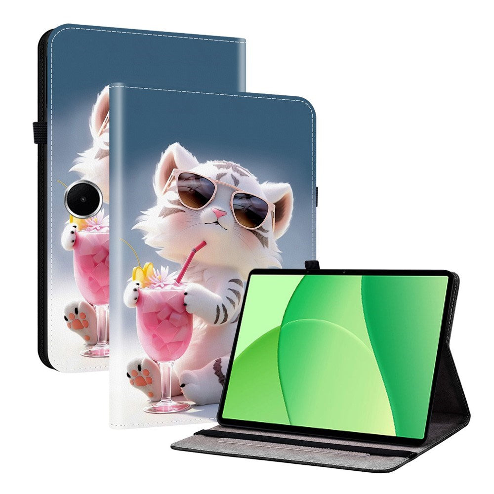 OnePlus Pad Lite EIDERWOOD Kunstlæder Flip Cover m. Motiv - Kat
