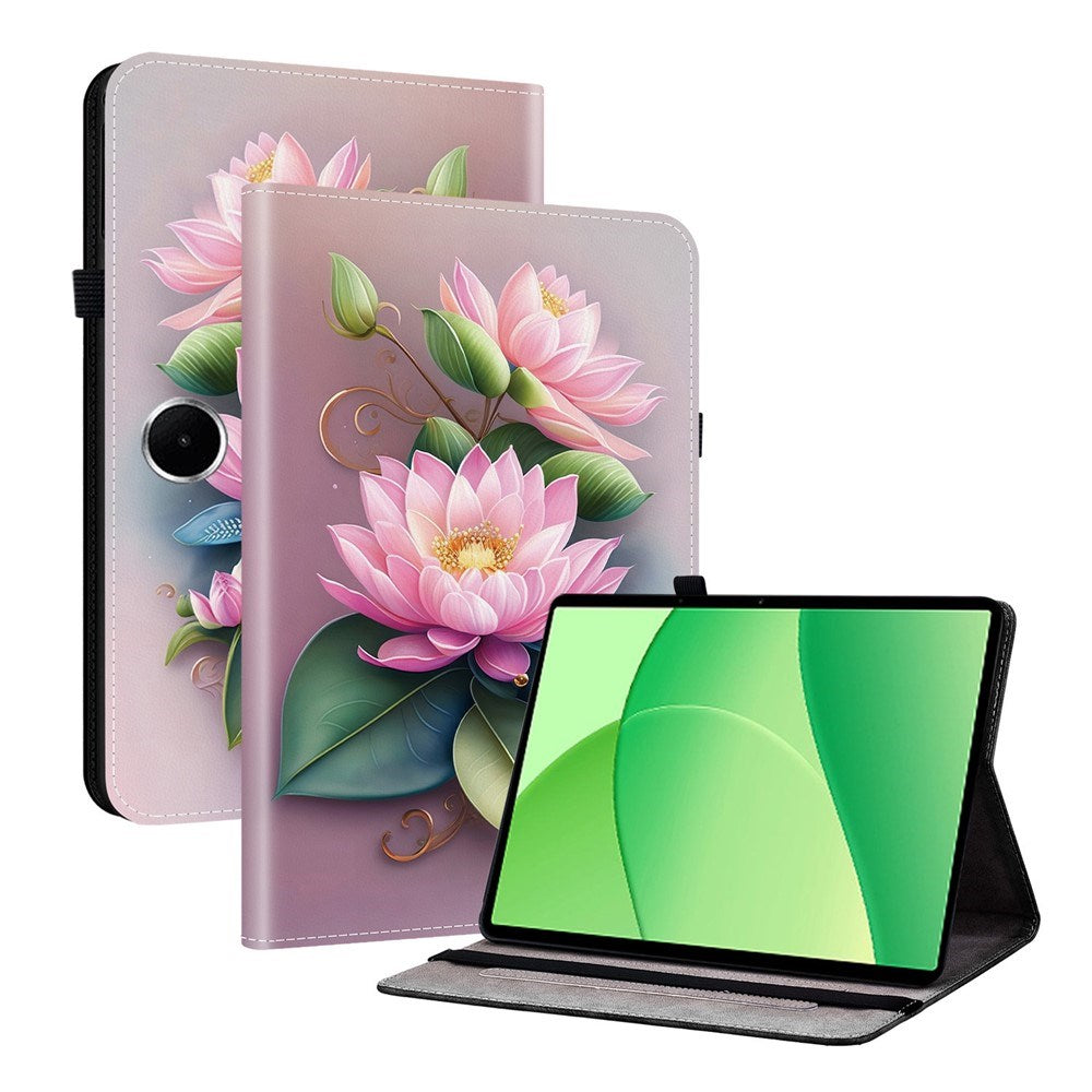 OnePlus Pad Lite EIDERWOOD Kunstlæder Flip Cover m. Motiv - Lotusblomst