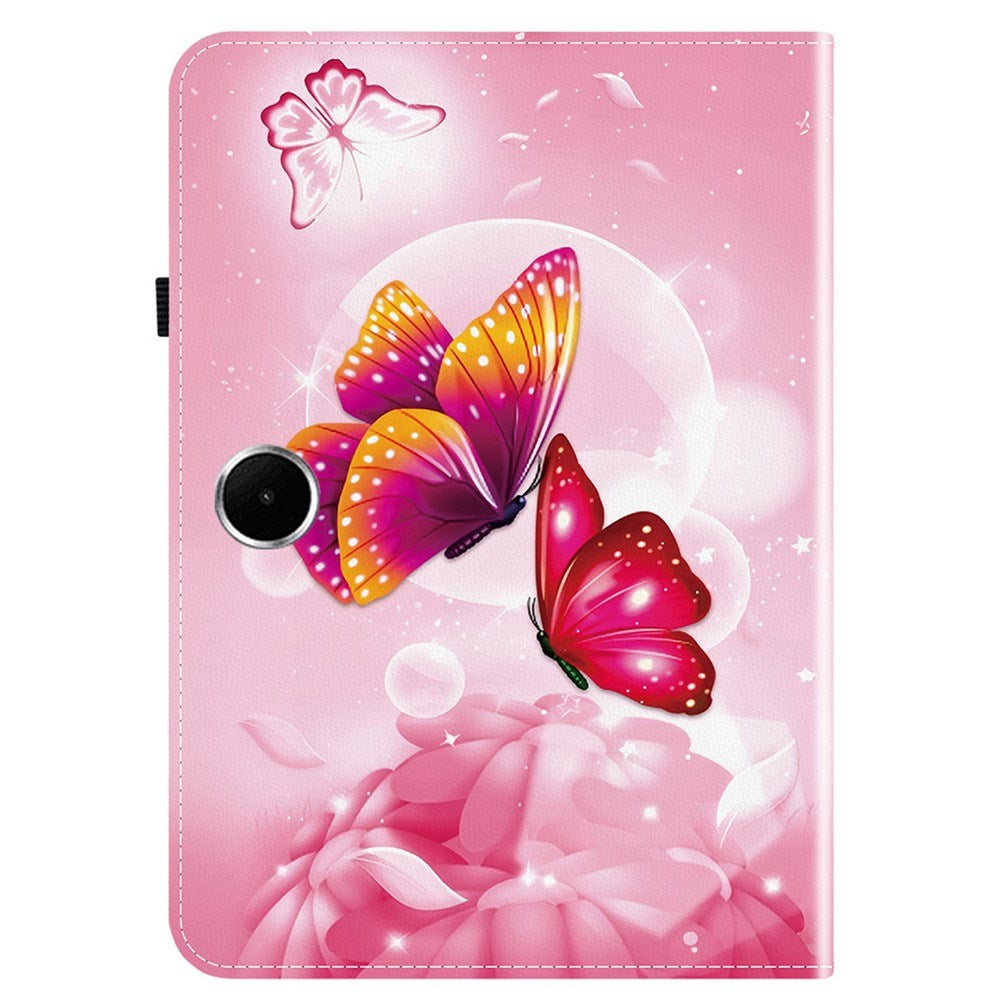 OnePlus Pad Lite EIDERWOOD Kunstlæder Flip Cover m. Motiv - Lyserøde Sommerfugle