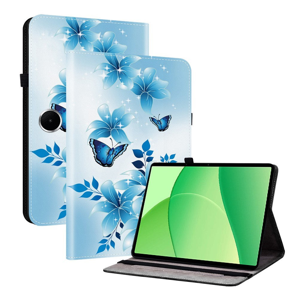 OnePlus Pad Lite EIDERWOOD Kunstlæder Flip Cover m. Motiv - Blå Sommerfugle