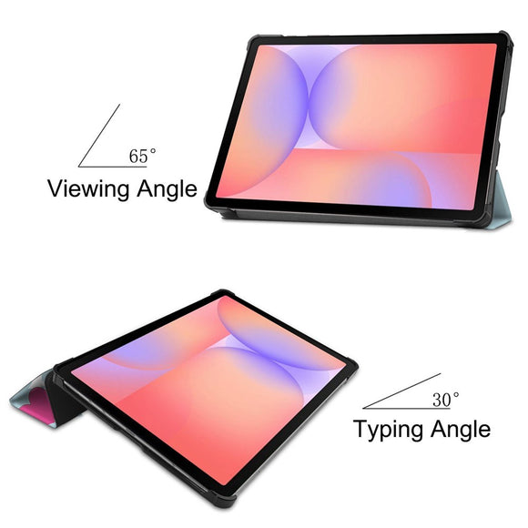 EIDERWOOD Samsung Galaxy Tab S11 / S10 Lite Kunstlæder Flip Cover m. Motiv - Enhjørning