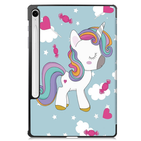 EIDERWOOD Samsung Galaxy Tab S11 / S10 Lite Kunstlæder Flip Cover m. Motiv - Enhjørning