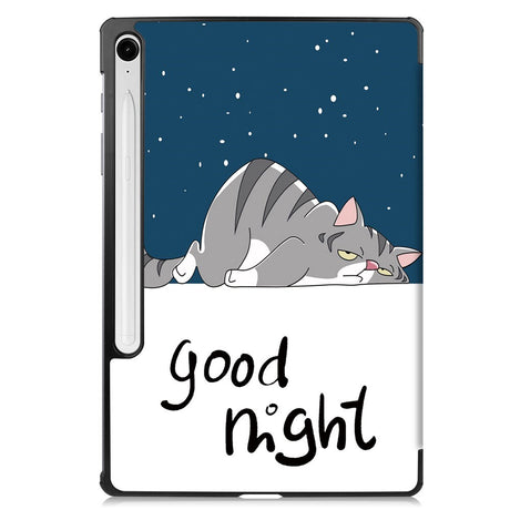EIDERWOOD Samsung Galaxy Tab S11 / S10 Lite Kunstlæder Flip Cover m. Motiv - Sovende Kat