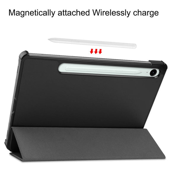 EIDERWOOD Samsung Galaxy Tab S11 / S10 Lite Tri-Fold Kunstlæder Flip Cover - Sort