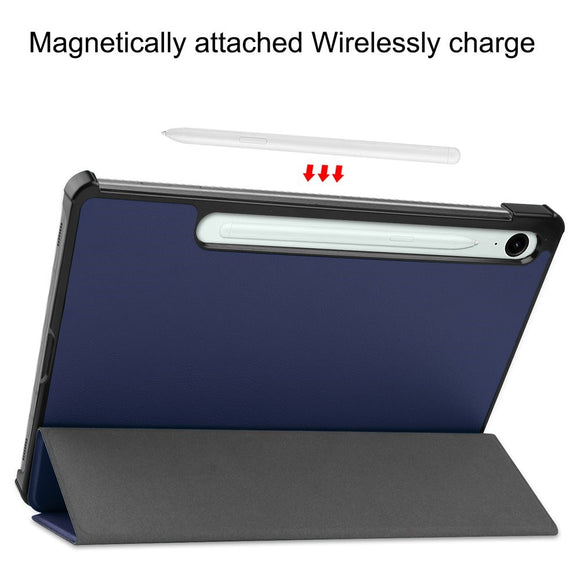 EIDERWOOD Samsung Galaxy Tab S11 / S10 Lite Tri-Fold Kunstlæder Flip Cover - Blå
