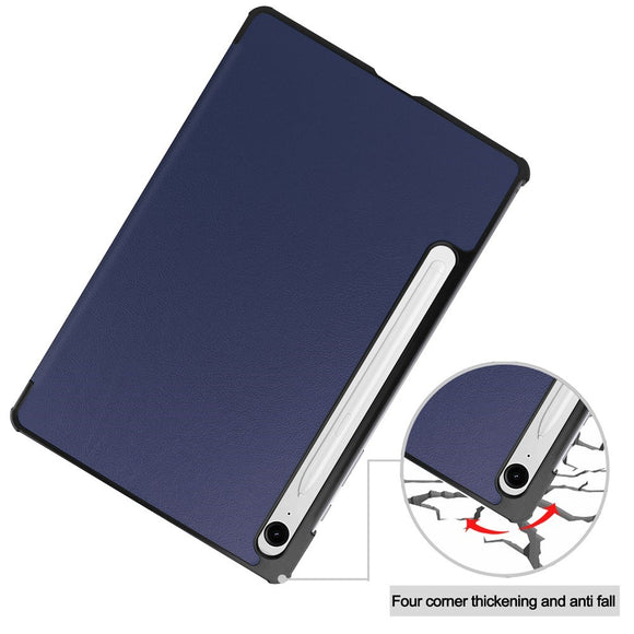 EIDERWOOD Samsung Galaxy Tab S11 / S10 Lite Tri-Fold Kunstlæder Flip Cover - Blå