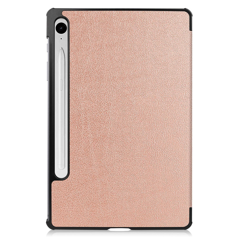 EIDERWOOD Samsung Galaxy Tab S11 / S10 Lite Tri-Fold Kunstlæder Flip Cover - Rose Gold
