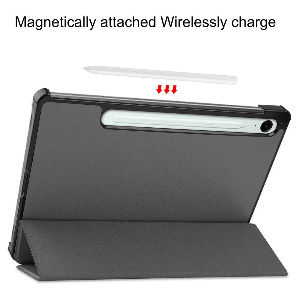 EIDERWOOD Samsung Galaxy Tab S11 / S10 Lite Tri-Fold Kunstlæder Flip Cover - Grå