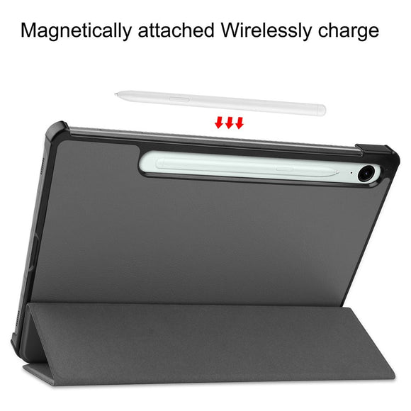 EIDERWOOD Samsung Galaxy Tab S11 / S10 Lite Tri-Fold Kunstlæder Flip Cover - Grå
