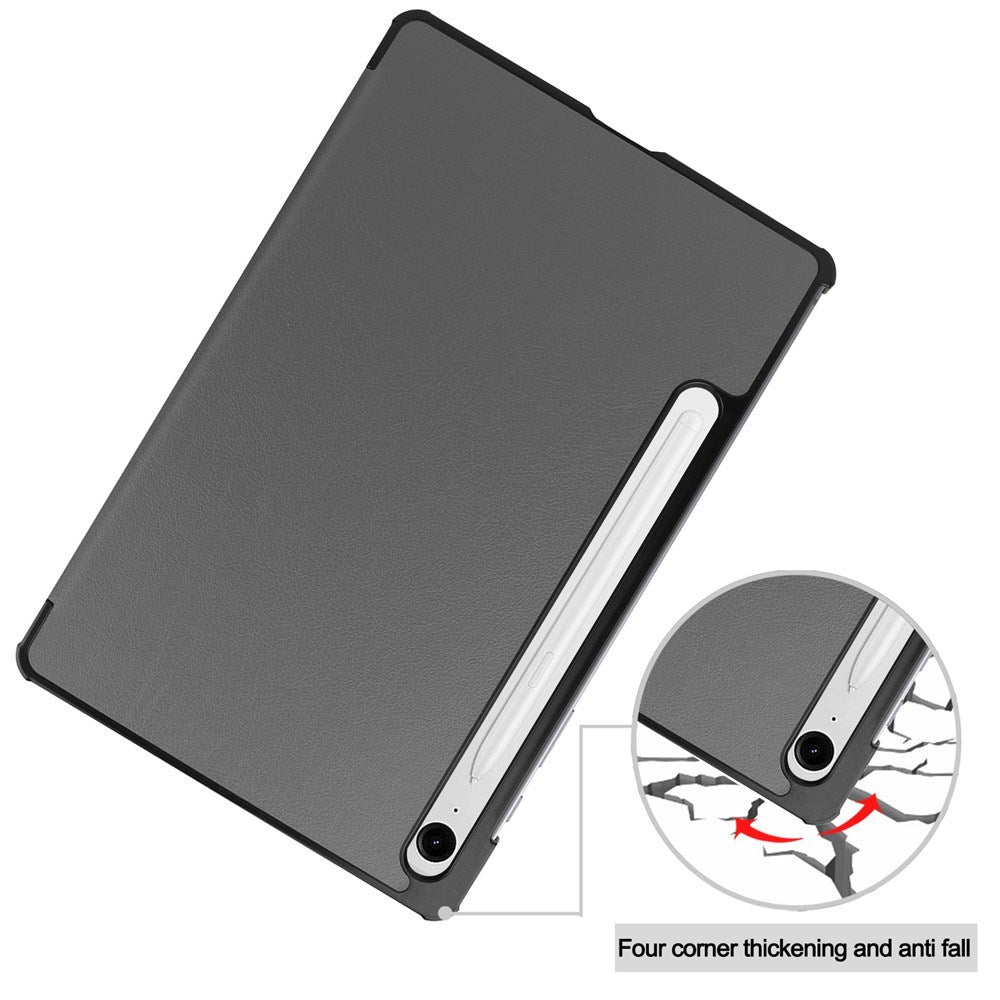 EIDERWOOD Samsung Galaxy Tab S11 / S10 Lite Tri-Fold Kunstlæder Flip Cover - Grå