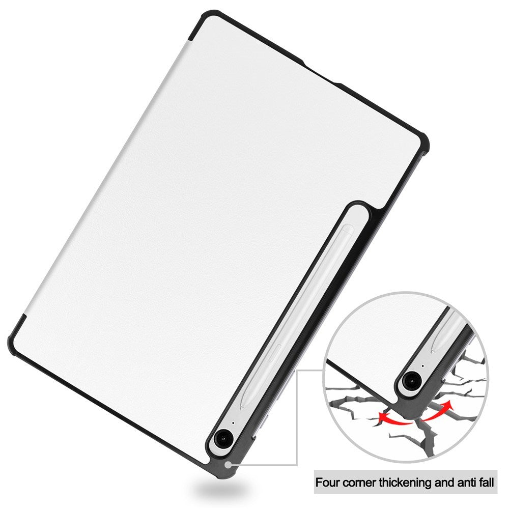 EIDERWOOD Samsung Galaxy Tab S11 / S10 Lite Tri-Fold Kunstlæder Flip Cover - Hvid