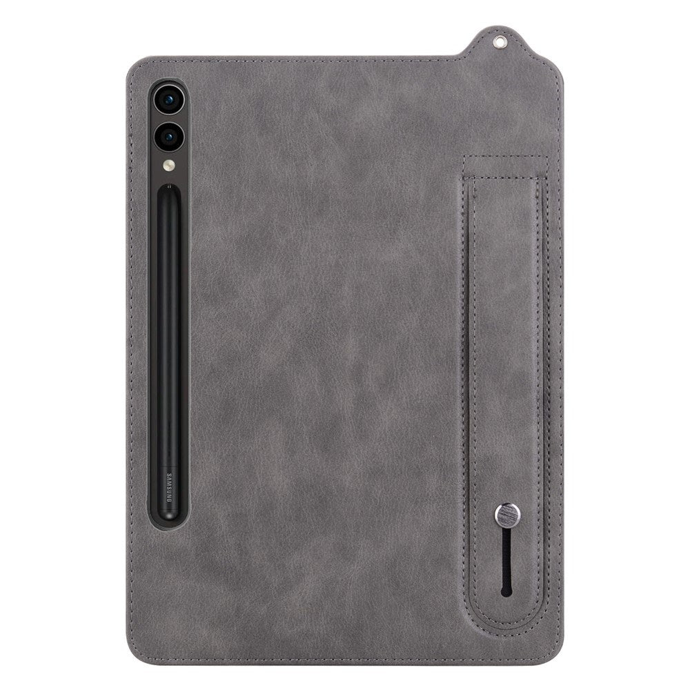 EIDERWOOD Samsung Galaxy Tab S11 Ultra Hårdt Plastik Kunstlæderbelagt Cover m. Håndtag - Grå