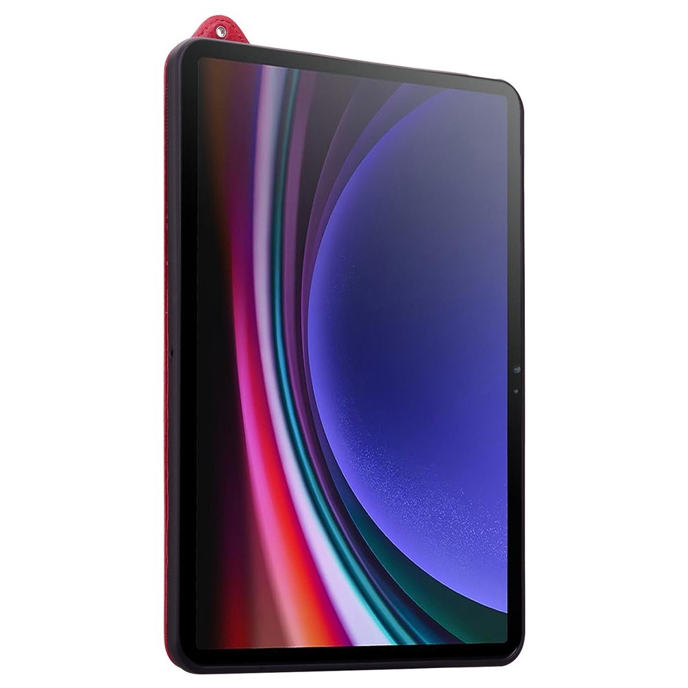EIDERWOOD Samsung Galaxy Tab S11 Ultra Hårdt Plastik Kunstlæderbelagt Cover m. Håndtag - Rød