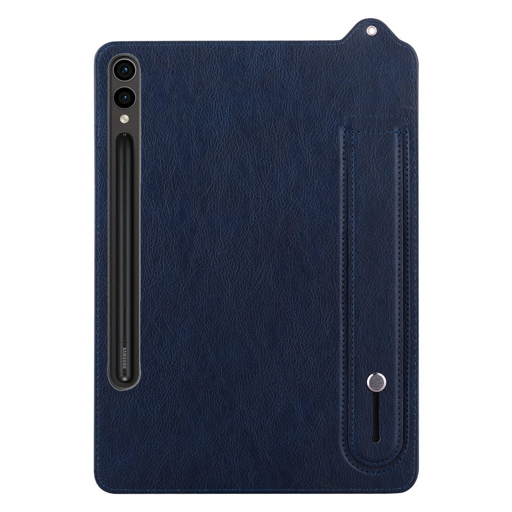 EIDERWOOD Samsung Galaxy Tab S11 Ultra Hårdt Plastik Kunstlæderbelagt Cover m. Håndtag - Mørkeblå