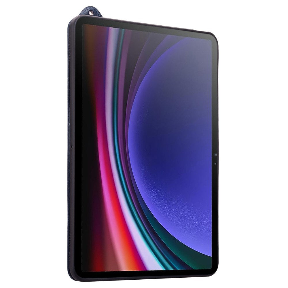 EIDERWOOD Samsung Galaxy Tab S11 Ultra Hårdt Plastik Kunstlæderbelagt Cover m. Håndtag - Mørkeblå