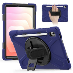 EIDERWOOD Samsung Galaxy Tab S11 Stødabsorberende Cover m. 360 Grader Roterbar Kickstand & Velcrostrop - Mørkeblå