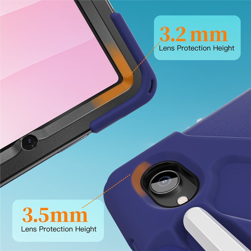 EIDERWOOD Samsung Galaxy Tab S11 Stødabsorberende Cover m. 360 Grader Roterbar Kickstand & Velcrostrop - Mørkeblå