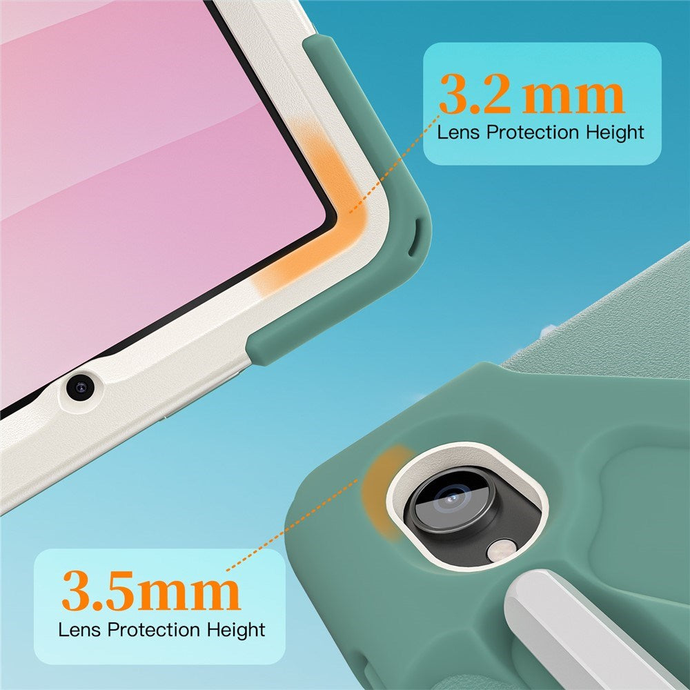 EIDERWOOD Samsung Galaxy Tab S11 Stødabsorberende Cover m. 360 Grader Roterbar Kickstand & Velcrostrop - Grøn