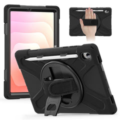 EIDERWOOD Samsung Galaxy Tab S11 Stødabsorberende Cover m. 360 Grader Roterbar Kickstand & Velcrostrop - Sort