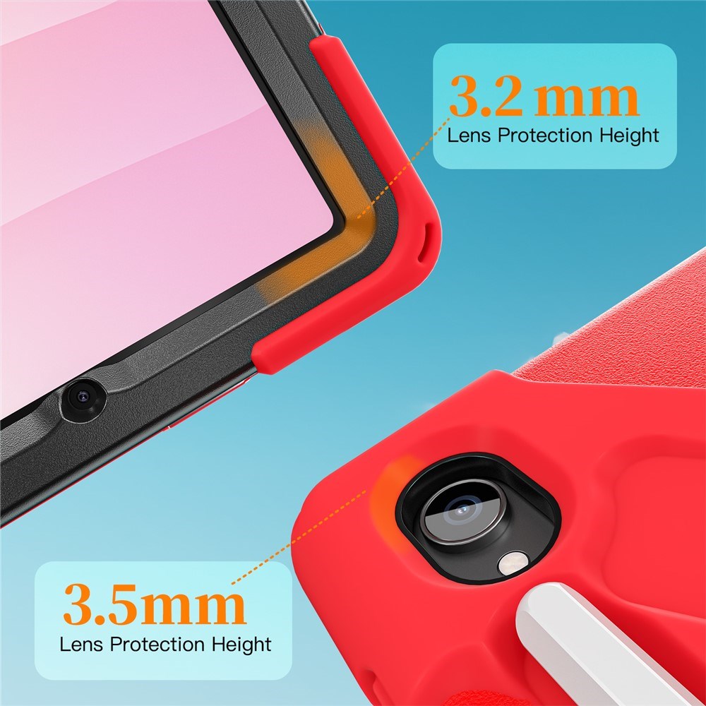 EIDERWOOD Samsung Galaxy Tab S11 Stødabsorberende Cover m. 360 Grader Roterbar Kickstand & Velcrostrop - Rød