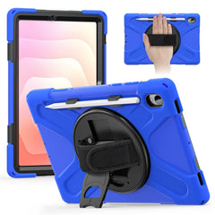 EIDERWOOD Samsung Galaxy Tab S11 Stødabsorberende Cover m. 360 Grader Roterbar Kickstand & Velcrostrop - Blå