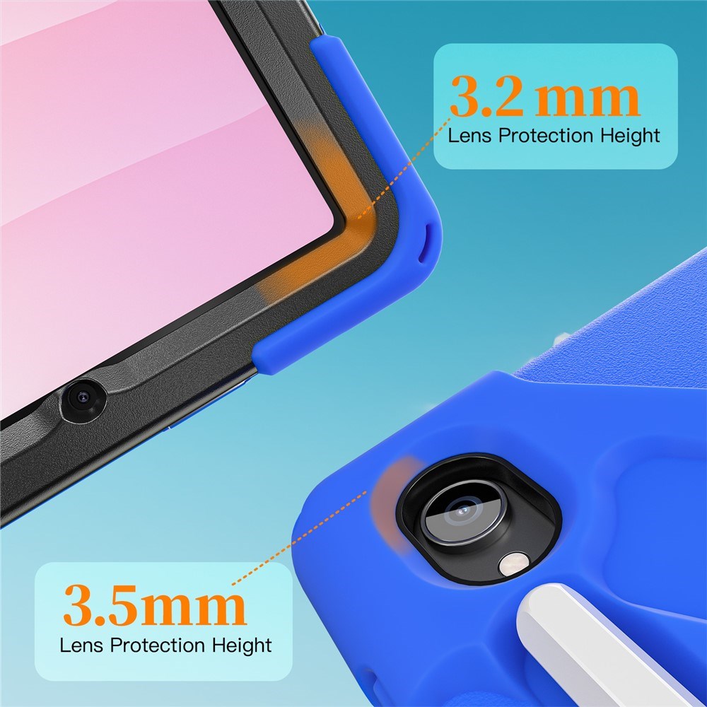 EIDERWOOD Samsung Galaxy Tab S11 Stødabsorberende Cover m. 360 Grader Roterbar Kickstand & Velcrostrop - Blå