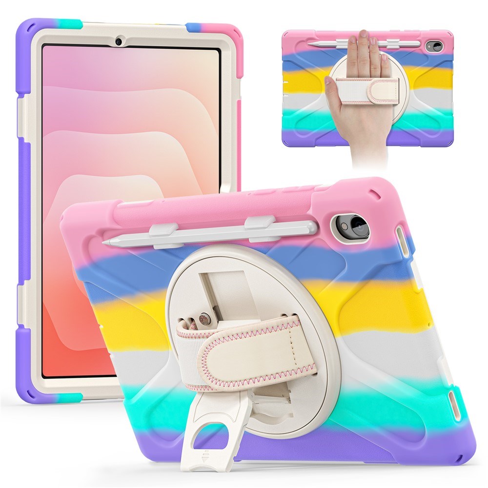 EIDERWOOD Samsung Galaxy Tab S11 Stødabsorberende Cover m. 360 Grader Roterbar Kickstand & Velcrostrop - Multi