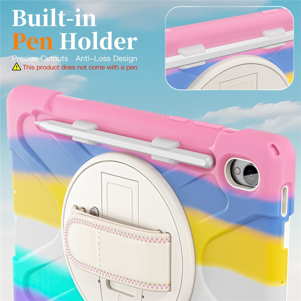 EIDERWOOD Samsung Galaxy Tab S11 Stødabsorberende Cover m. 360 Grader Roterbar Kickstand & Velcrostrop - Multi