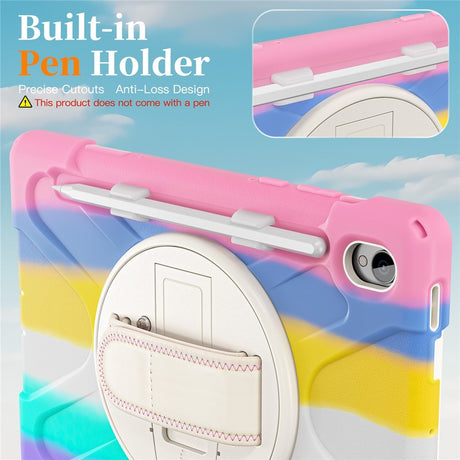 EIDERWOOD Samsung Galaxy Tab S11 Stødabsorberende Cover m. 360 Grader Roterbar Kickstand & Velcrostrop - Multi