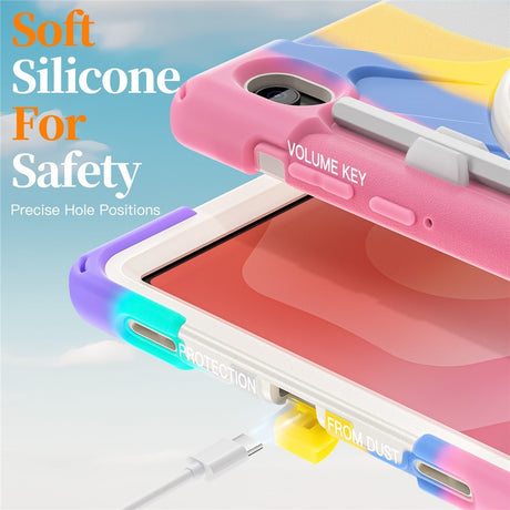 EIDERWOOD Samsung Galaxy Tab S11 Stødabsorberende Cover m. 360 Grader Roterbar Kickstand & Velcrostrop - Multi