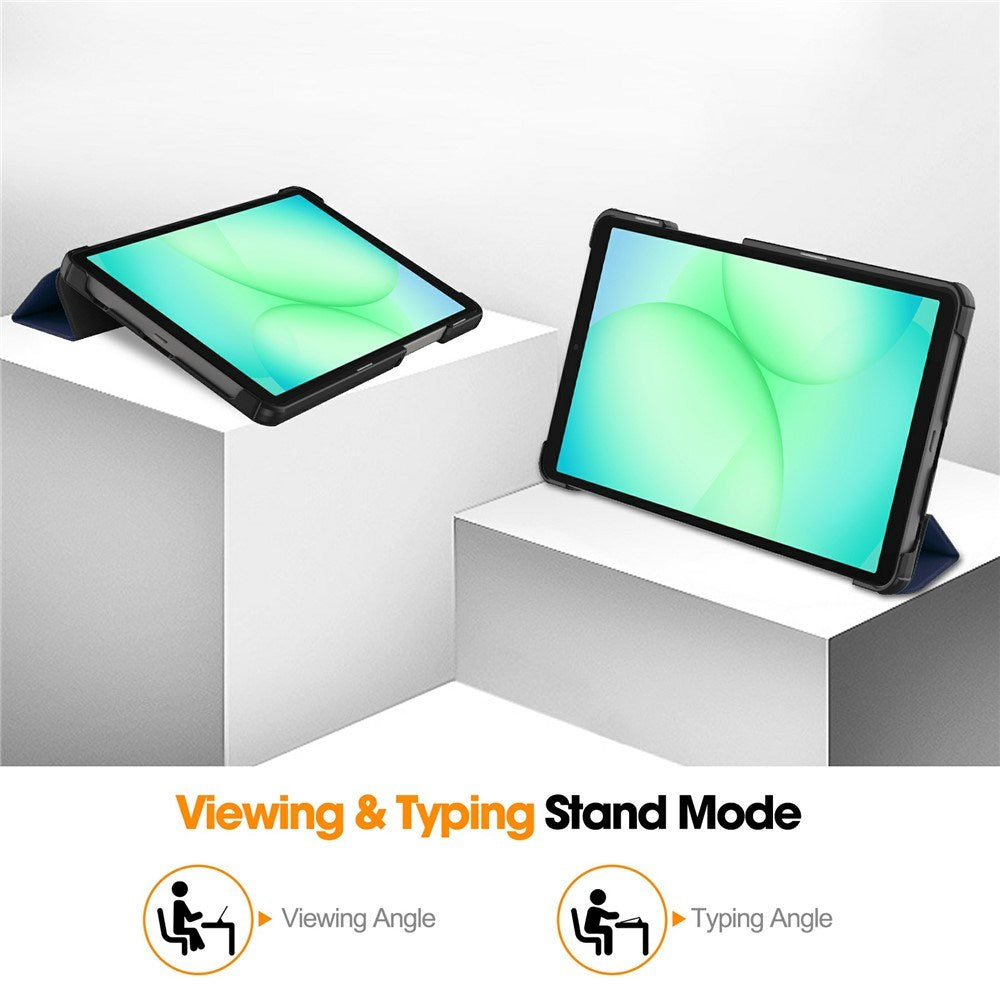 Samsung Galaxy Tab A11 EIDERWOOD Læder Cover m. Ståfunktion - Blå