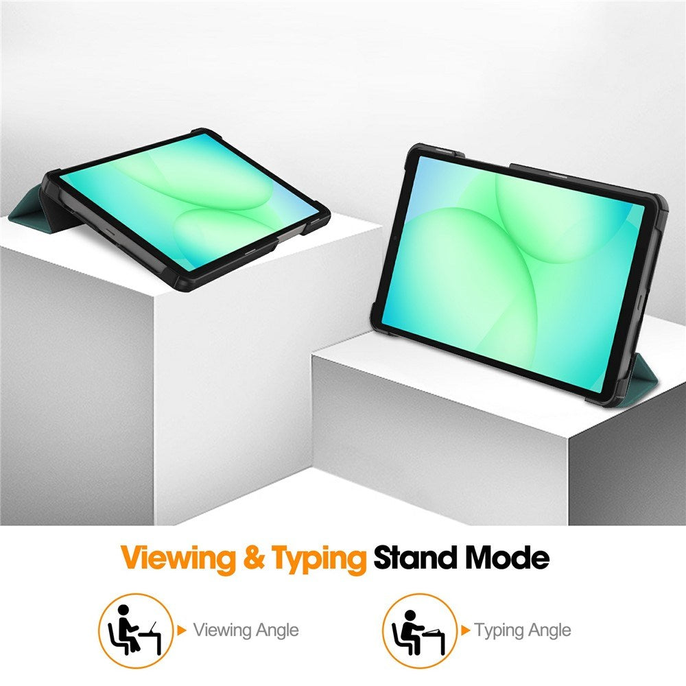 Samsung Galaxy Tab A11 EIDERWOOD Læder Cover m. Ståfunktion - Grøn