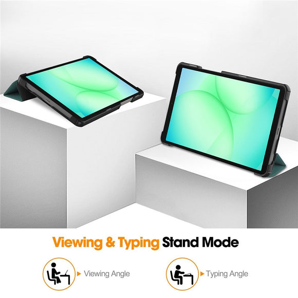 Samsung Galaxy Tab A11 EIDERWOOD Læder Cover m. Ståfunktion - Grøn