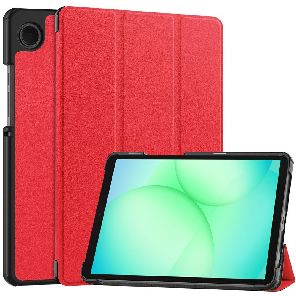 Samsung Galaxy Tab A11 EIDERWOOD Læder Cover m. Ståfunktion - Rød