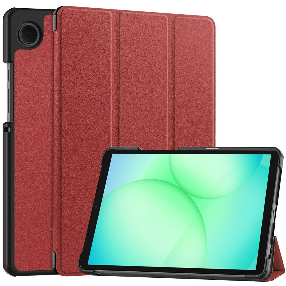 Samsung Galaxy Tab A11 EIDERWOOD Læder Cover m. Ståfunktion - Vinrød