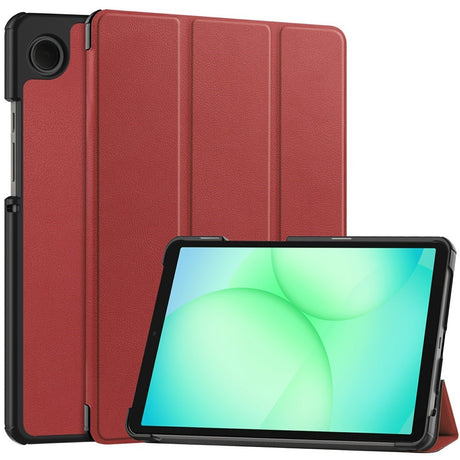 Samsung Galaxy Tab A11 EIDERWOOD Læder Cover m. Ståfunktion - Vinrød