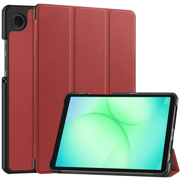 Samsung Galaxy Tab A11 EIDERWOOD Læder Cover m. Ståfunktion - Vinrød