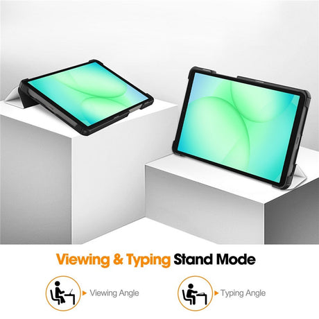 Samsung Galaxy Tab A11 EIDERWOOD Læder Cover m. Ståfunktion - Hvid