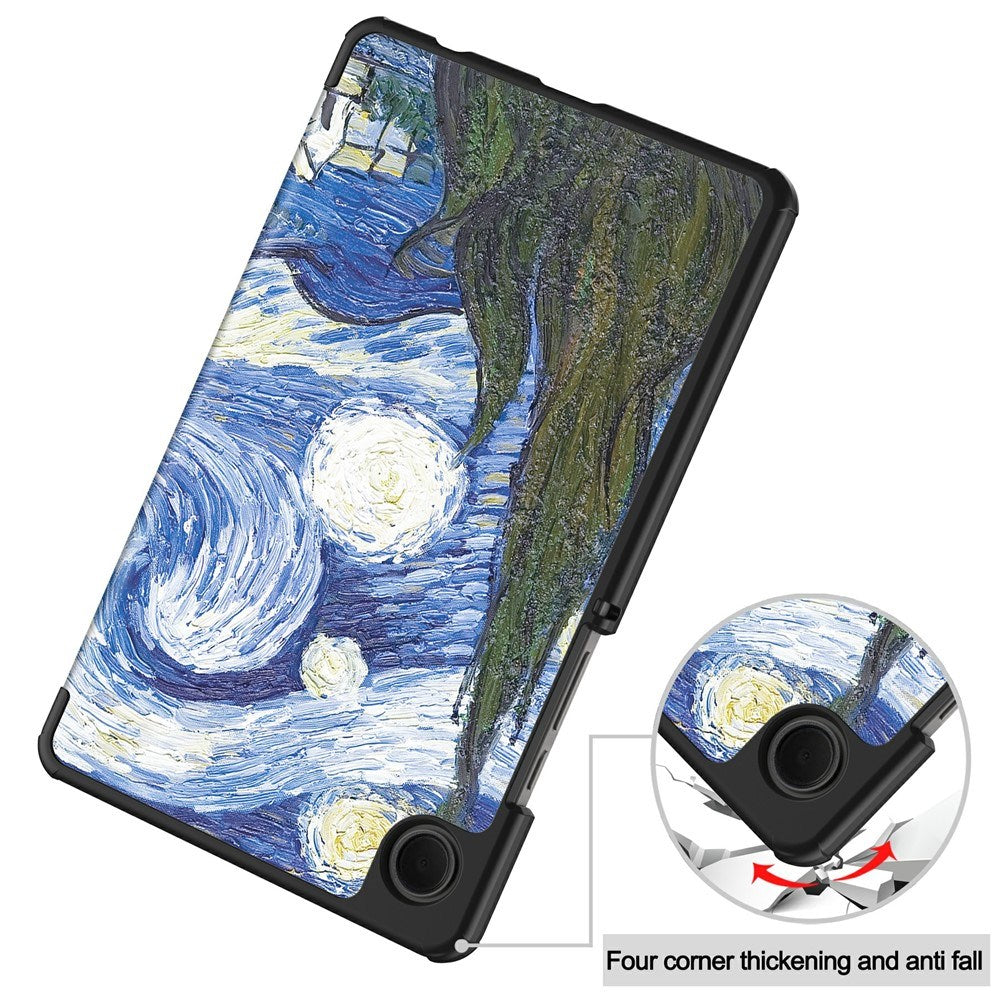 EIDERWOOD Samsung Galaxy Tab A11 Kunstlæder Flip Cover m. Motiv - Nattehimmel