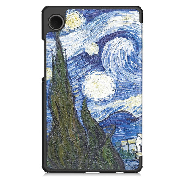 EIDERWOOD Samsung Galaxy Tab A11 Kunstlæder Flip Cover m. Motiv - Nattehimmel