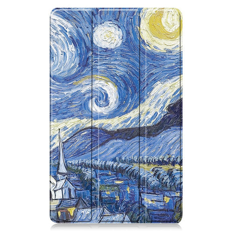 EIDERWOOD Samsung Galaxy Tab A11 Kunstlæder Flip Cover m. Motiv - Nattehimmel