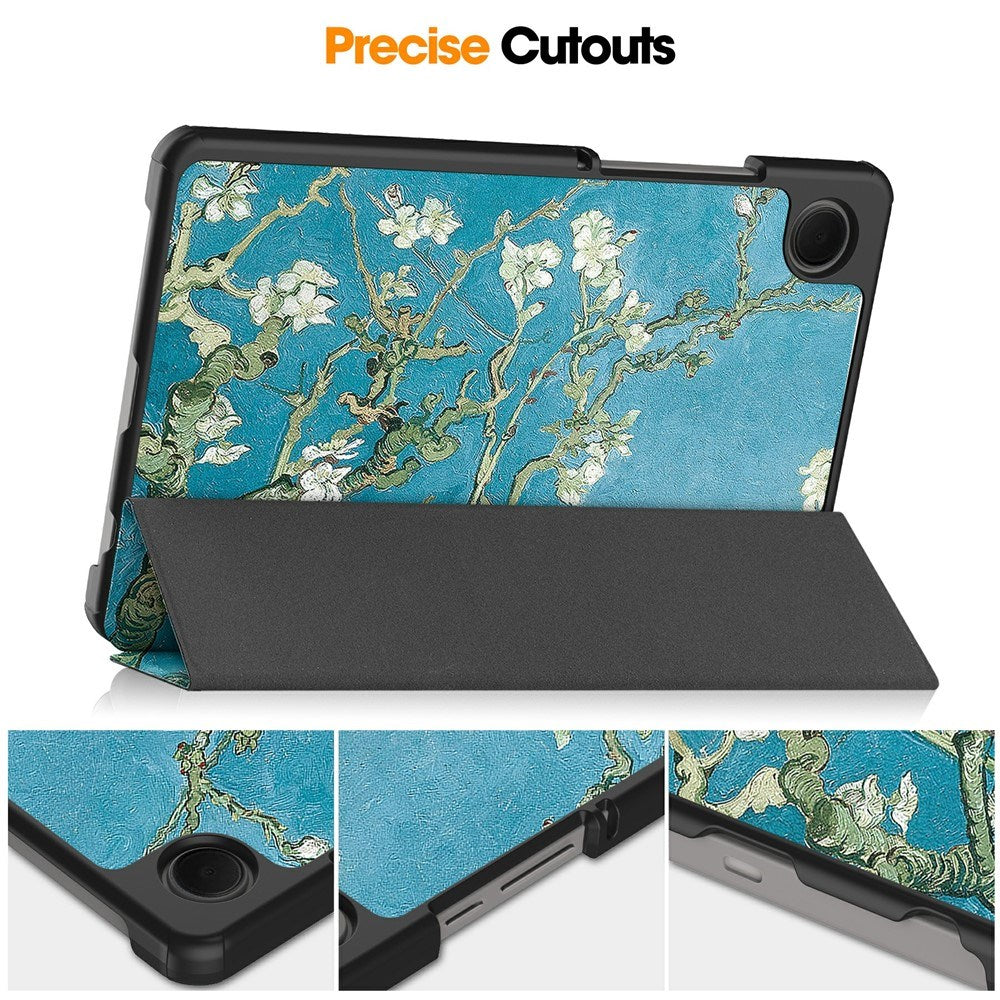 EIDERWOOD Samsung Galaxy Tab A11 Kunstlæder Flip Cover m. Motiv - Blomster