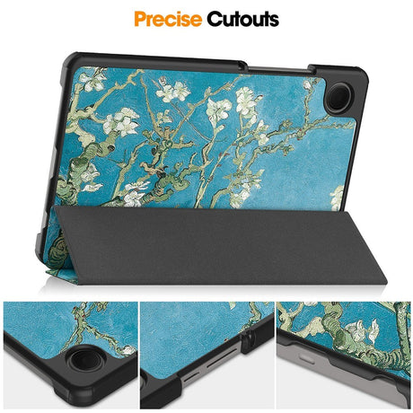 EIDERWOOD Samsung Galaxy Tab A11 Kunstlæder Flip Cover m. Motiv - Blomster