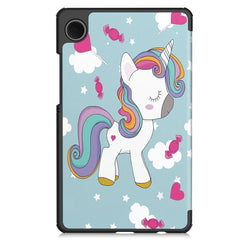 EIDERWOOD Samsung Galaxy Tab A11 Kunstlæder Flip Cover m. Motiv - Enhjørning